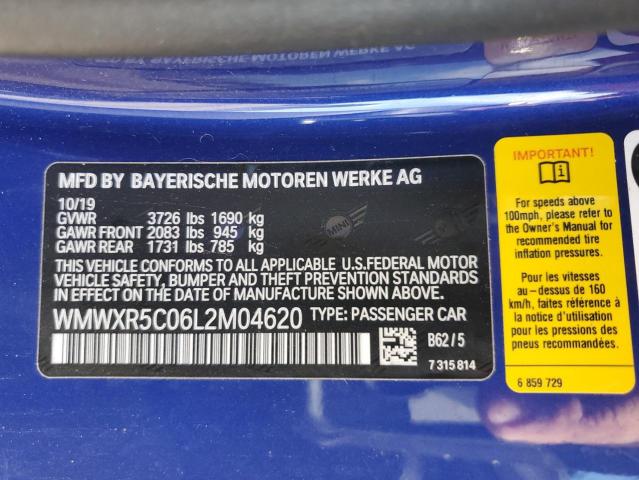2020 MINI COOPER S WMWXR5C06L2M04620