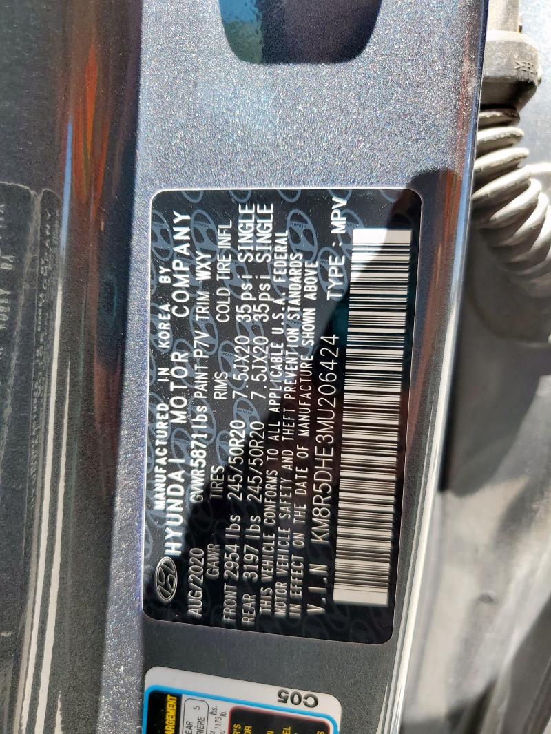 2021 HYUNDAI PALISADE L KM8R5DHE3MU206424