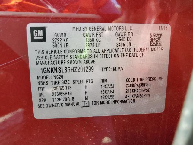 2017 GMC ACADIA SLE 1GKKNSLS6HZ201299