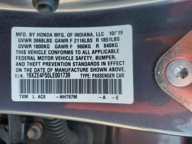 2020 HONDA INSIGHT EX 19XZE4F55LE001739