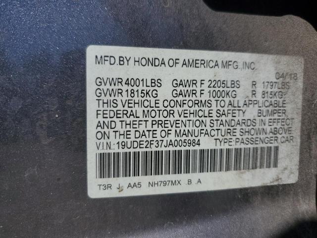 2018 ACURA ILX BASE W 19UDE2F37JA005984