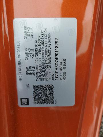 2023 CHEVROLET CAMARO SS 1G1FH3D74P0118292