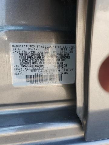 2016 NISSAN SENTRA S 3N1AB7APXGL663689