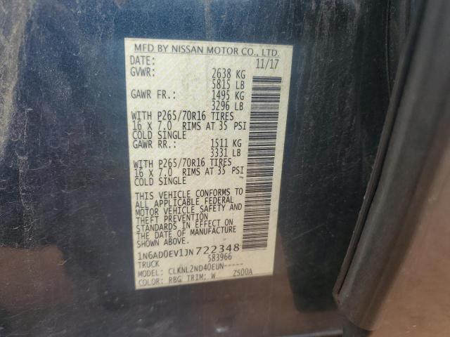 2018 NISSAN FRONTIER S 1N6AD0EV1JN722348