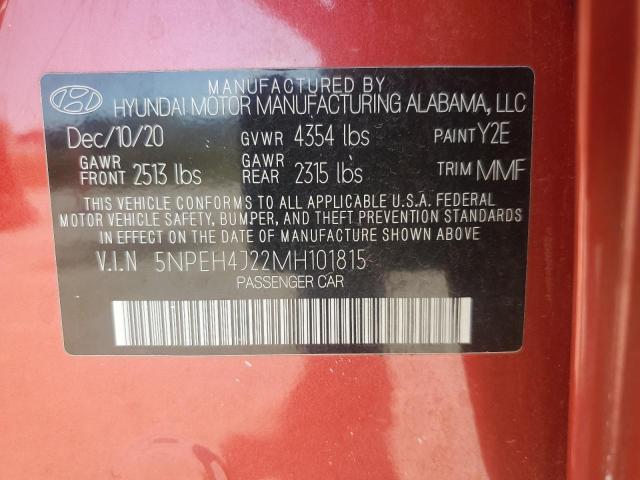 2021 HYUNDAI SONATA LIMITED 5NPEH4J22MH101815