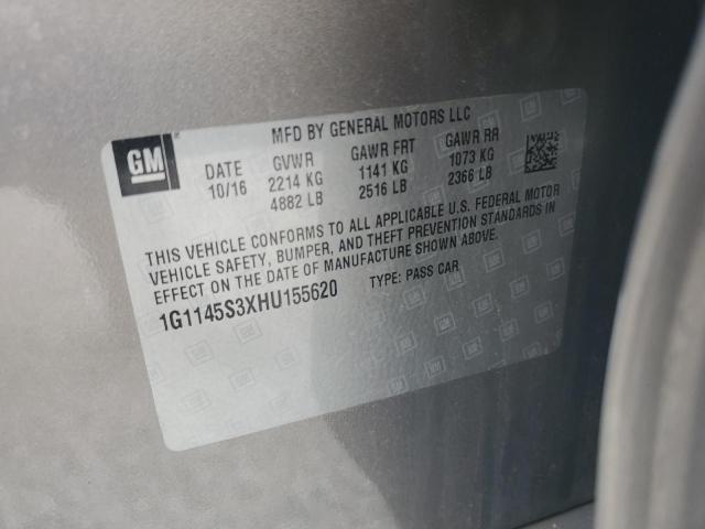 2017 CHEVROLET IMPALA PREMIER 1G1145S3XHU155620