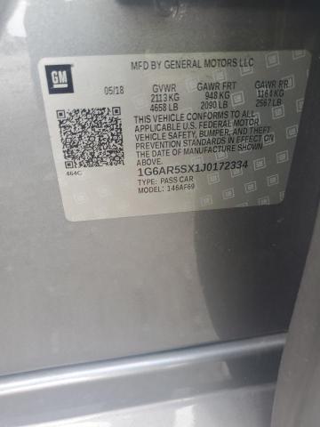 2018 CADILLAC CTS LUXURY 1G6AR5SX1J0172334