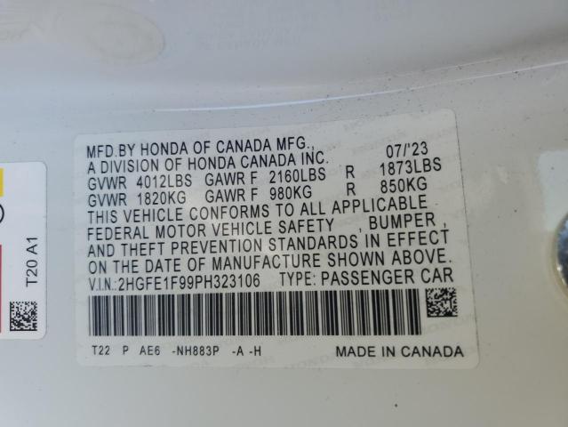 2023 HONDA CIVIC TOUR 2HGFE1F99PH323106