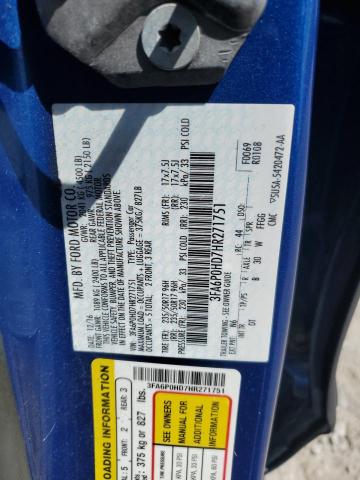2017 FORD FUSION SE 3FA6P0HD7HR271751