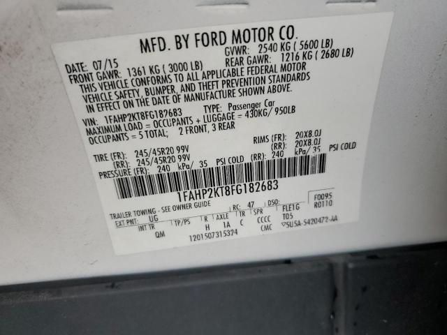 2015 FORD TAURUS SHO 1FAHP2KT8FG182683