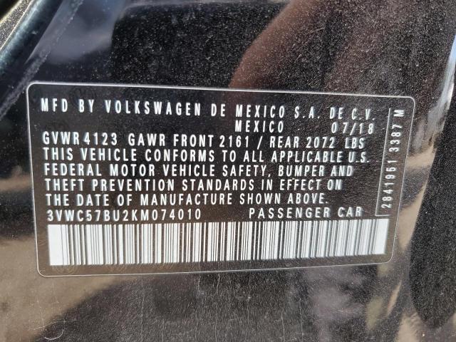 2019 VOLKSWAGEN JETTA S 3VWC57BU2KM074010