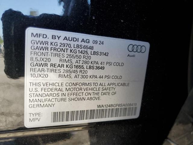 2025 AUDI Q6 E-TRON WA124BGF6SA008419