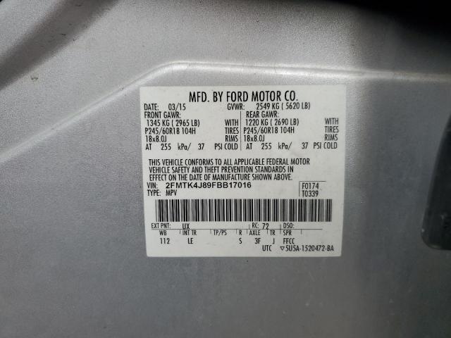 2015 FORD EDGE SEL - 2FMTK4J89FBB17016