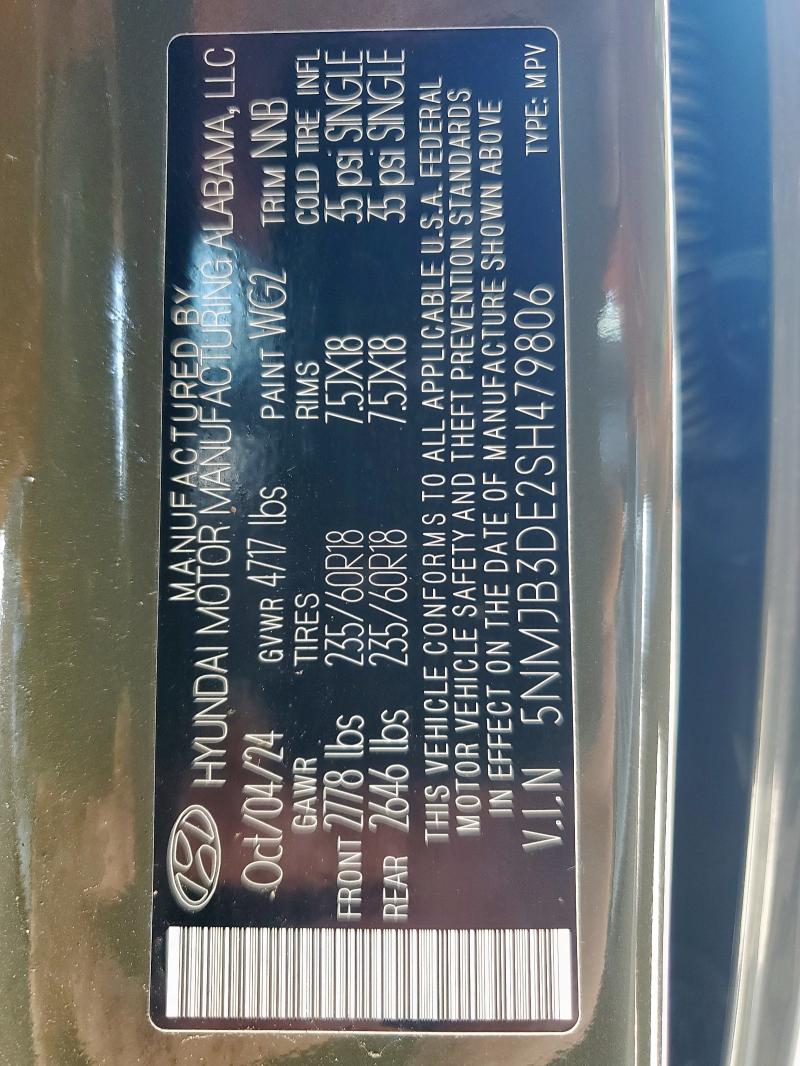 2025 HYUNDAI TUCSON SEL - 5NMJB3DE2SH479806