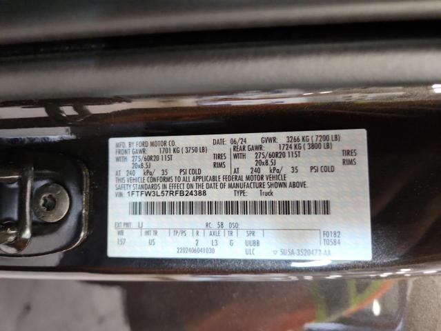 2024 FORD F150 XLT 1FTFW3L57RFB24388