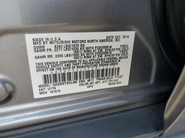 2015 MITSUBISHI OUTLANDER 4A4AP4AUXFE013318