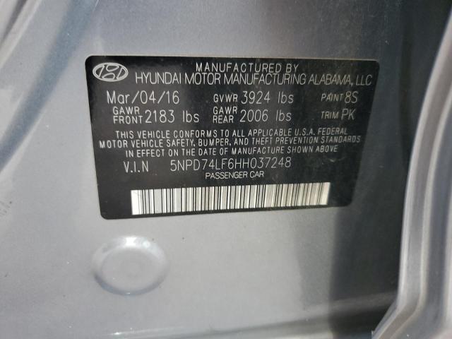 2017 HYUNDAI ELANTRA SE - 5NPD74LF6HH037248