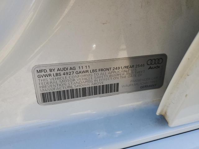 2012 AUDI A4 PREMIUM - WAUFFAFL7CN017091