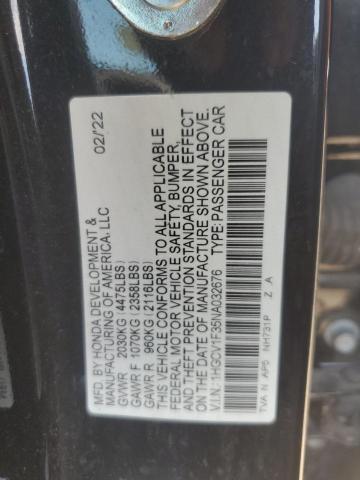 2022 HONDA ACCORD SPO 1HGCV1F35NA032676