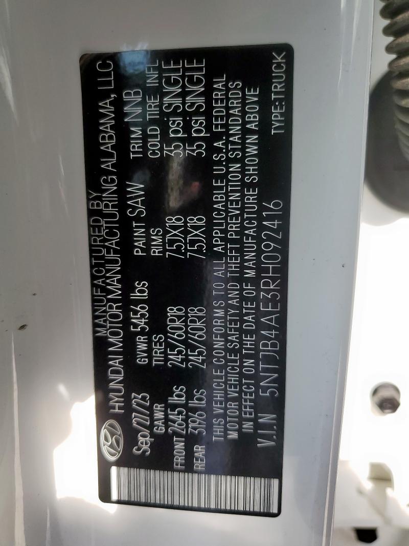 2024 HYUNDAI SANTA CRUZ - 5NTJB4AE3RH092416