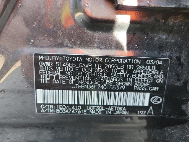 2004 LEXUS LS 430 #3294690026