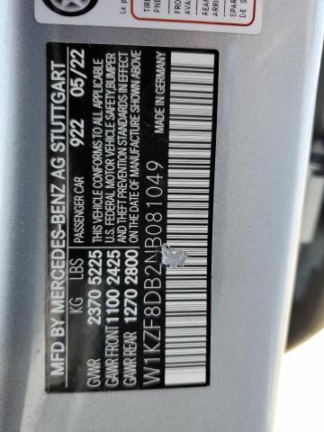 2022 MERCEDES-BENZ E 350 W1KZF8DB2NB081049