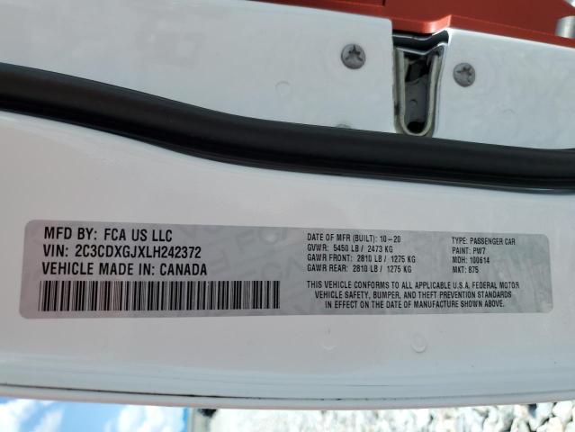 2020 DODGE CHARGER SCAT PACK 2C3CDXGJXLH242372