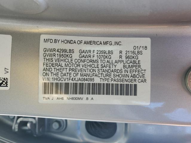 2018 HONDA ACCORD EX 1HGCV1F4XJA084095