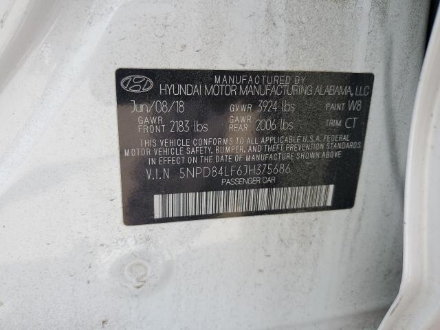 2018 HYUNDAI ELANTRA SE 5NPD84LF6JH375686