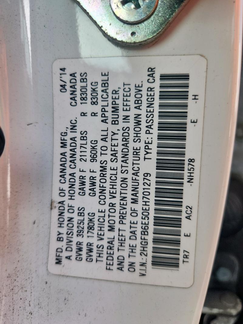 2014 HONDA CIVIC SI - 2HGFB6E50EH701279