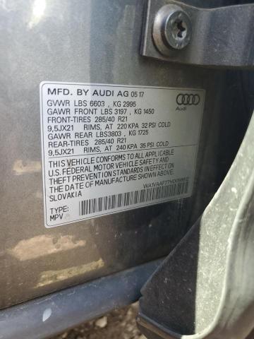 2017 AUDI Q7 PRESTIG WA1VAAF77HD056612