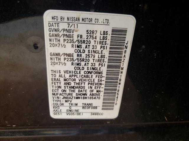 2011 NISSAN MURANO S - JN8AZ1MW1BW185470