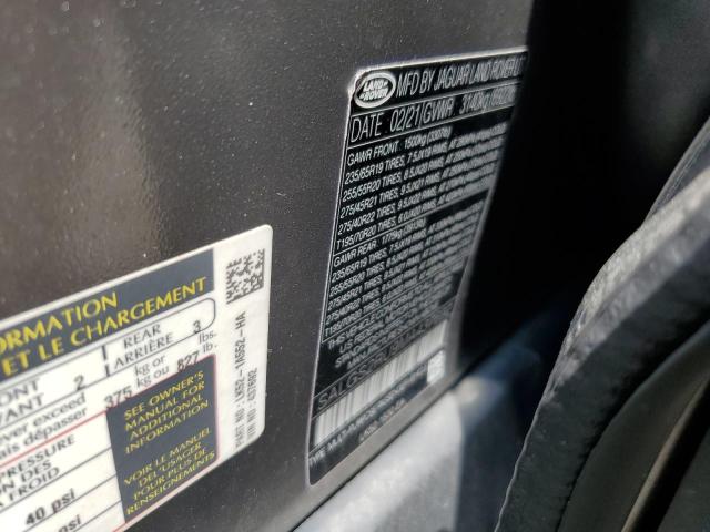 2021 LAND ROVER RANGE ROVE SALGS2RU9MA437692
