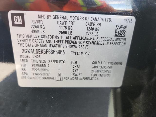 2015 GMC TERRAIN SL 2GKALSEK5F6363965