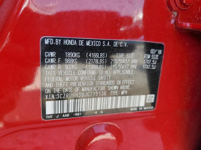 2018 HONDA HR-V LX 3CZRU6H39JG715136