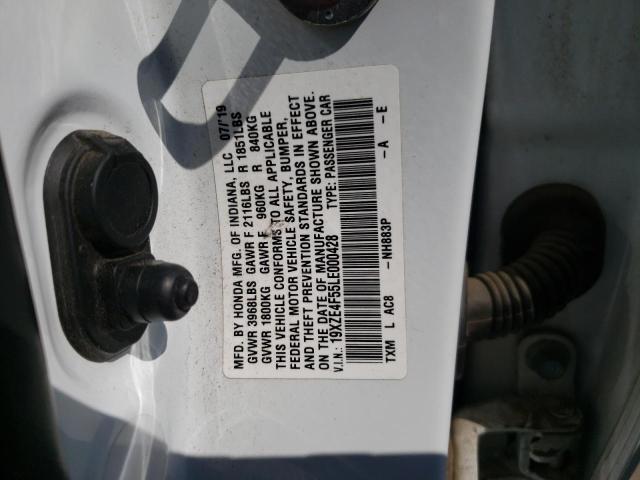 2020 HONDA INSIGHT EX 19XZE4F55LE000428
