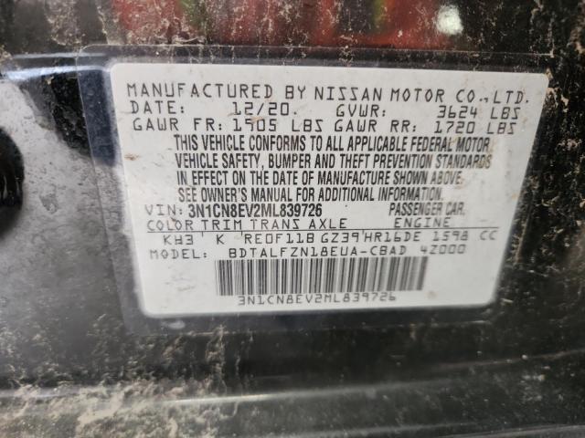 2021 NISSAN VERSA SV 3N1CN8EV2ML839726