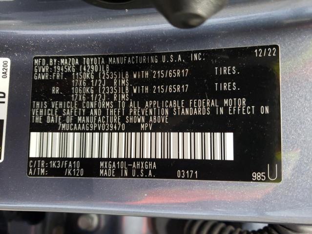 2023 TOYOTA COROLLA CR - 7MUCAAAG9PV039470