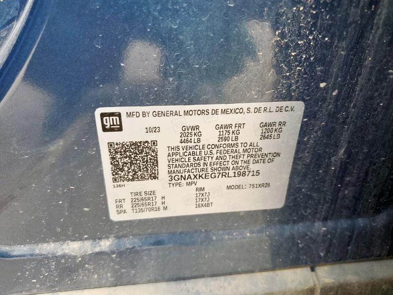 2024 CHEVROLET EQUINOX LT - 3GNAXKEG7RL198715