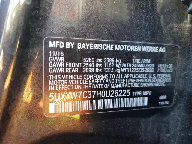2017 BMW X4 XDRIVEM 5UXXW7C37H0U26225