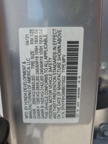 2021 HONDA PILOT EX 5FNYF6H39MB075922