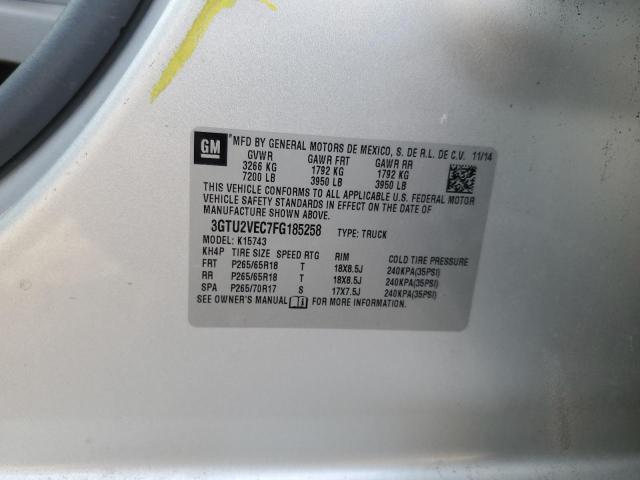 2015 GMC SIERRA K15 3GTU2VEC7FG185258