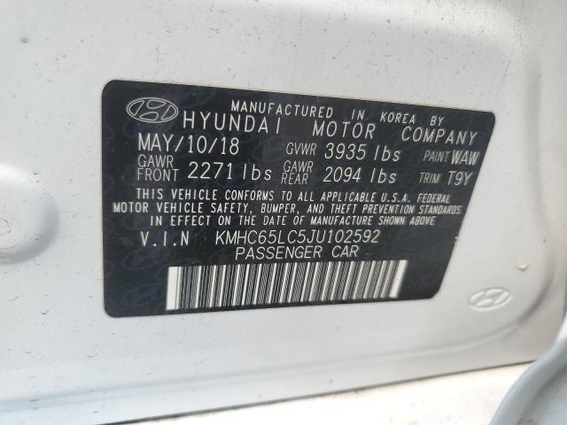 2018 HYUNDAI IONIQ BLUE KMHC65LC5JU102592