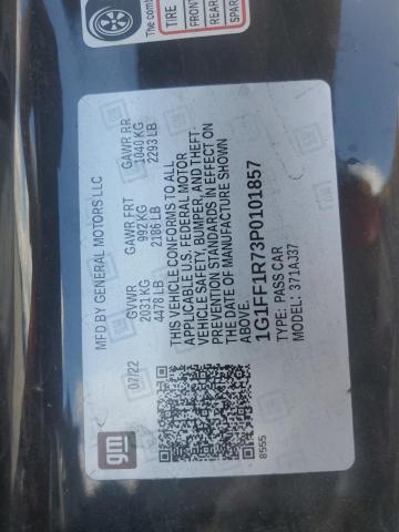 2023 CHEVROLET CAMARO LT1 1G1FF1R73P0101857