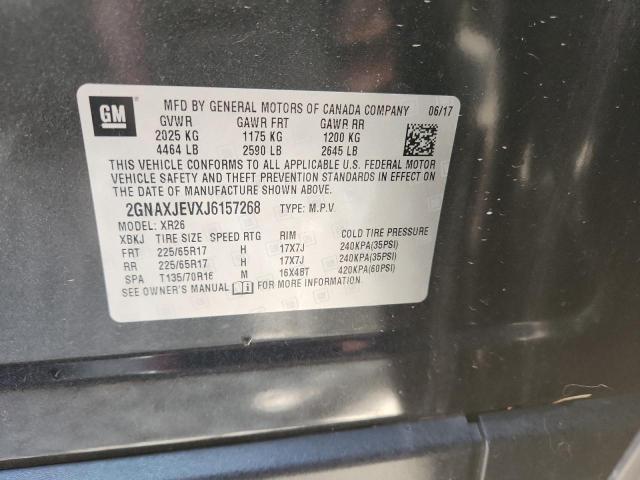 2018 CHEVROLET EQUINOX LT 2GNAXJEVXJ6157268