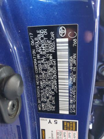 2017 TOYOTA PRIUS JTDKARFU3H3541641