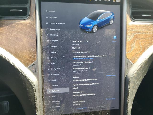 2020 TESLA MODEL X 5YJXCAE25LF237580