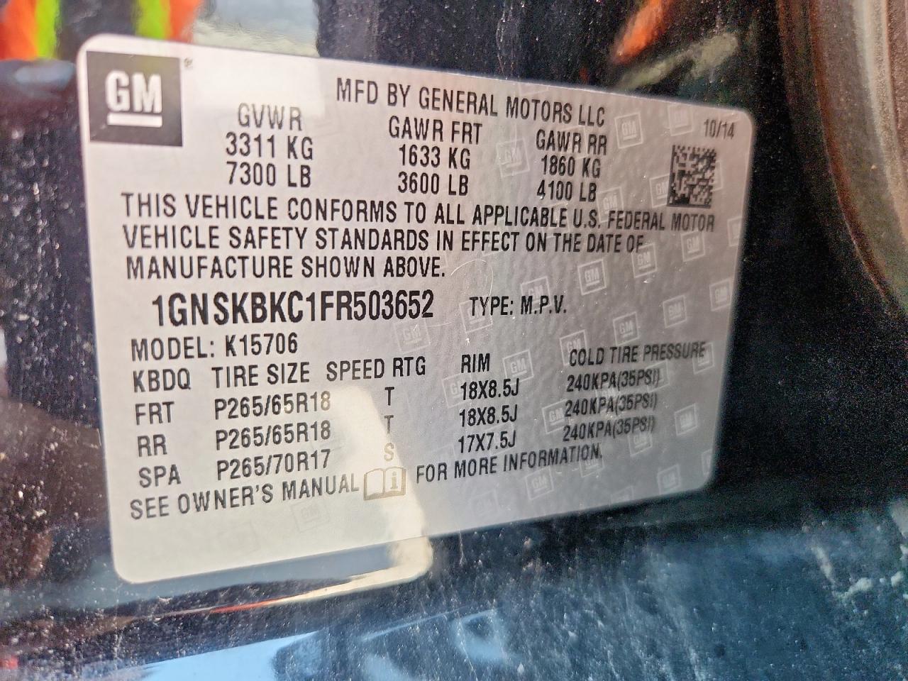 CHEVROLET TAHOE K1500 LT