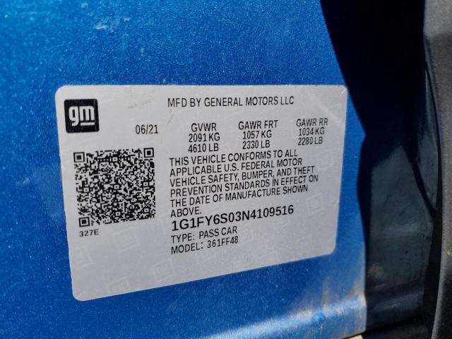 2022 CHEVROLET BOLT EUV L 1G1FY6S03N4109516