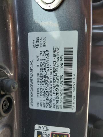 2017 HONDA CR-V EXL 5J6RW2H81HL027496